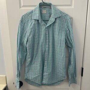 Classic Teal Plaid Button-Down Shirt